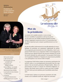 Fondation de la schizophénie Émile-Nelligan - Vaisseau d'Or, vol. 2 no 1